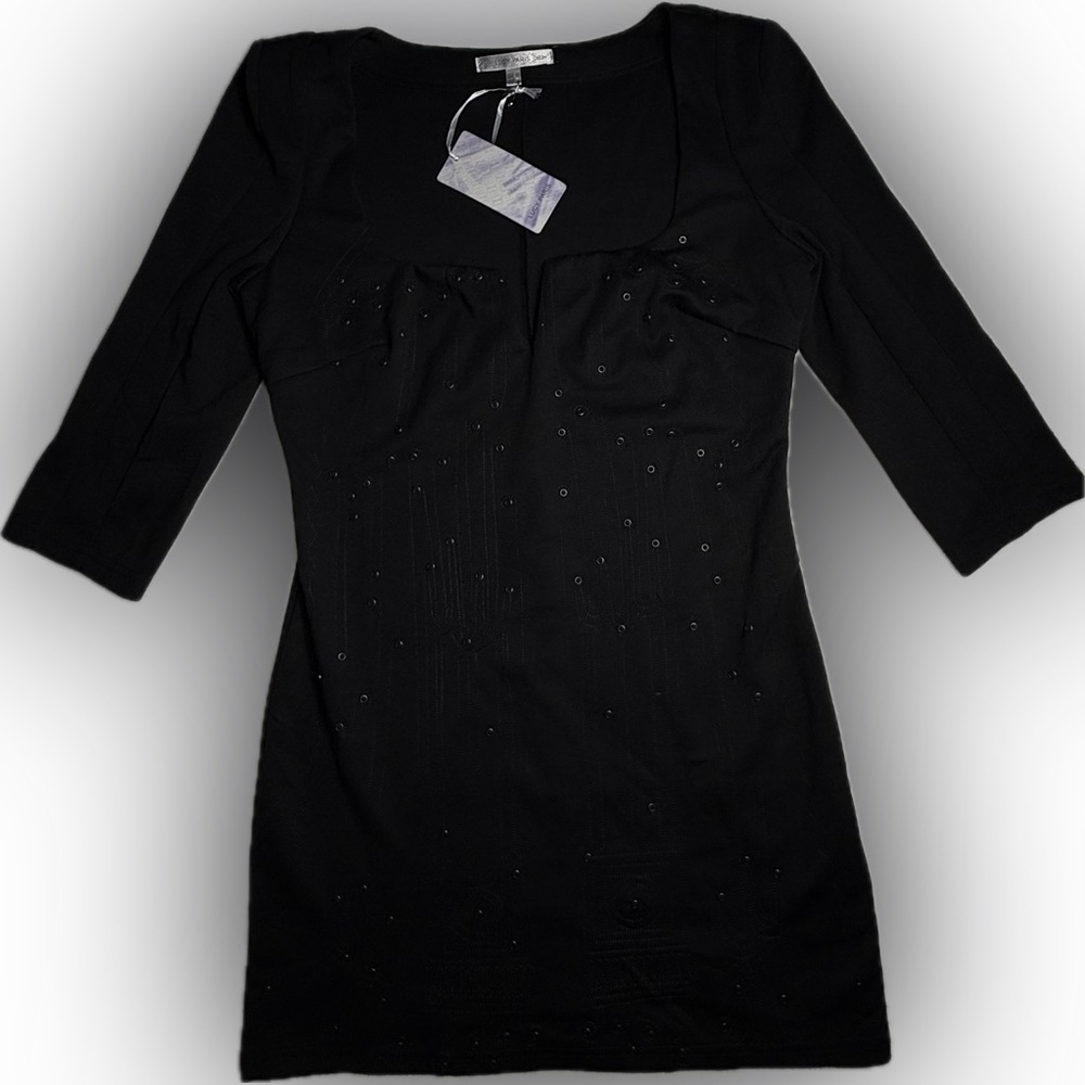 Lucy Paris Black Embellished Dress